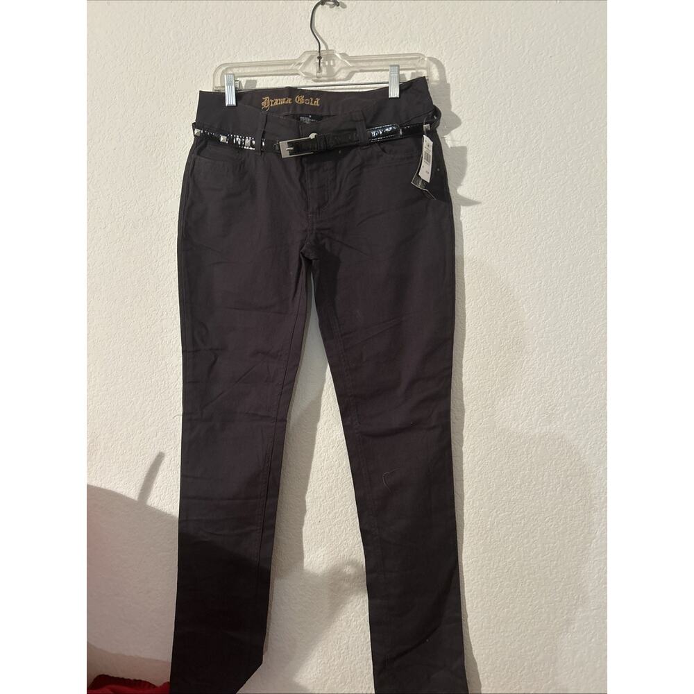 Girls Juniors Size 9 Charcoal Pants NWT Drama Gold